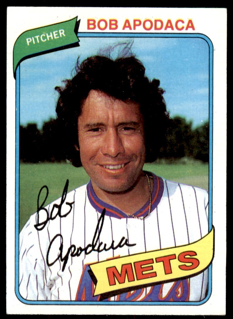 1980 TOPPS BOB APODACA . NEW YORK METS #633