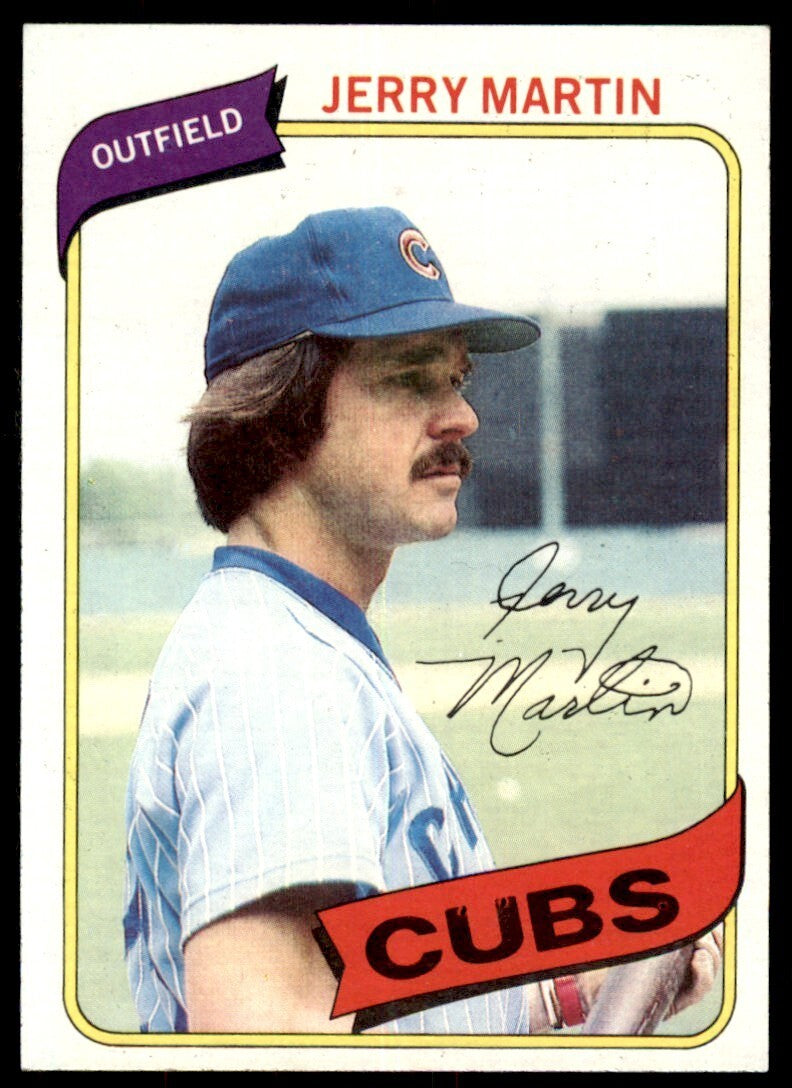 1980 TOPPS JERRY MARTIN . CHICAGO CUBS #493