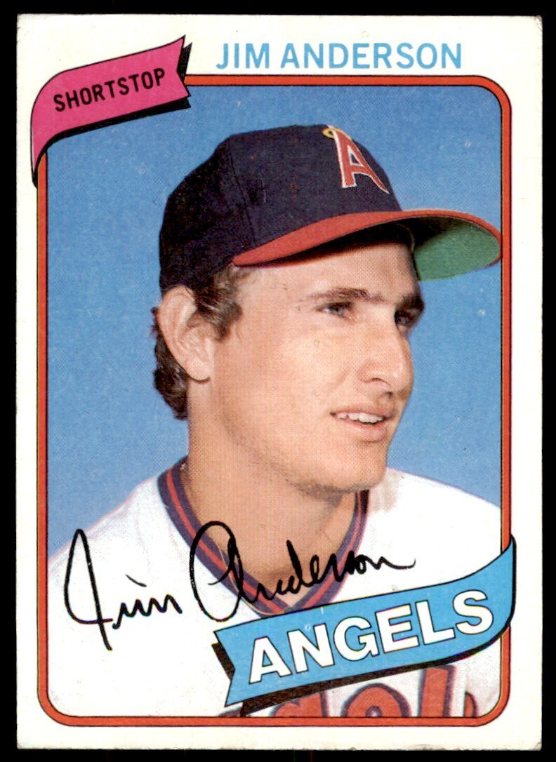 1980 TOPPS JIM ANDERSON . CALIFORNIA ANGELS #183