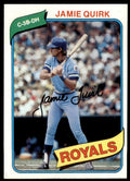 1980 TOPPS JAMIE QUIRK . KANSAS CITY ROYALS #248