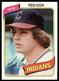1980 TOPPS TED COX . CLEVELAND INDIANS #252