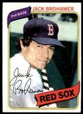 1980 TOPPS JACK BROHAMER . BOSTON RED SOX #349