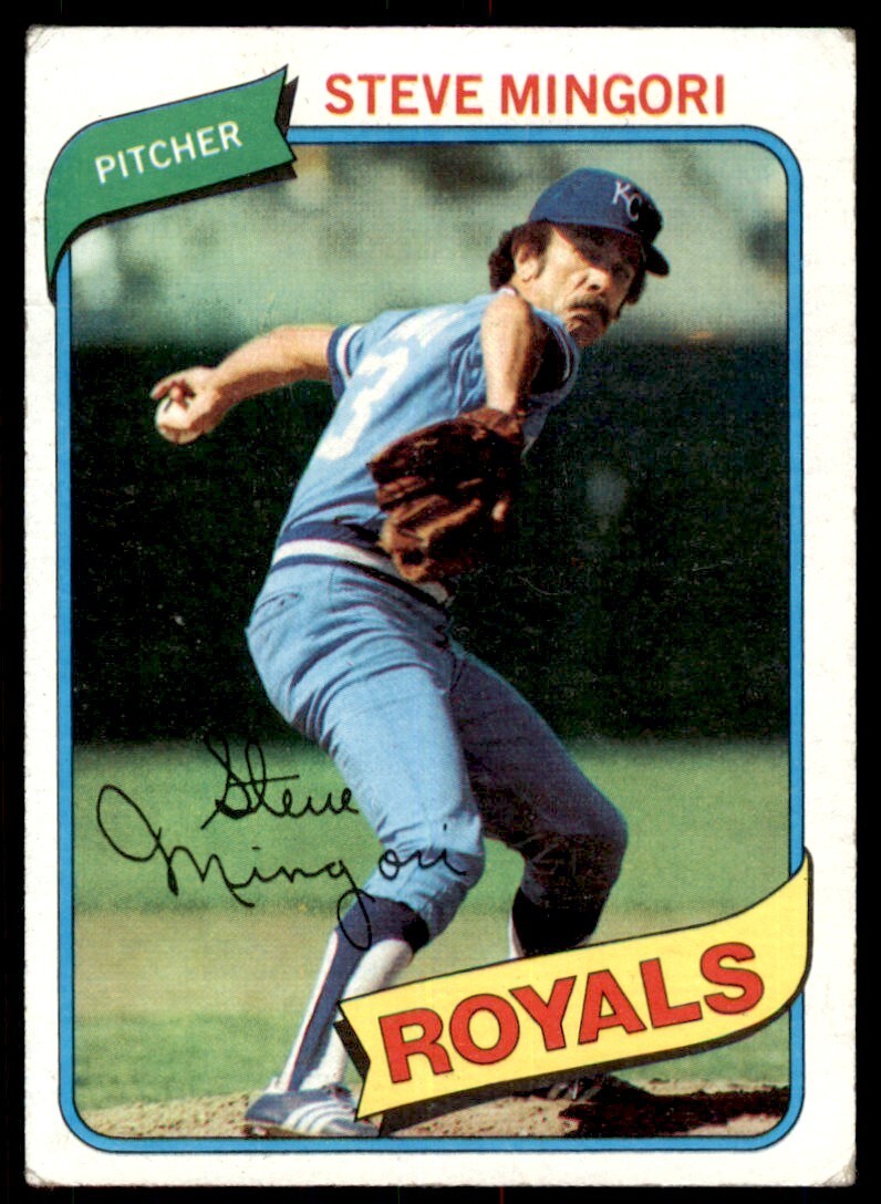 1980 TOPPS STEVE MINGORI . KANSAS CITY ROYALS #219
