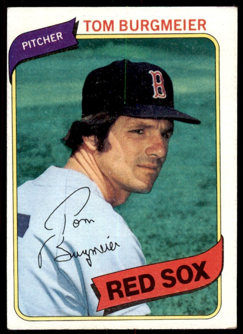 1980 TOPPS TOM BURGMEIER . BOSTON RED SOX #128
