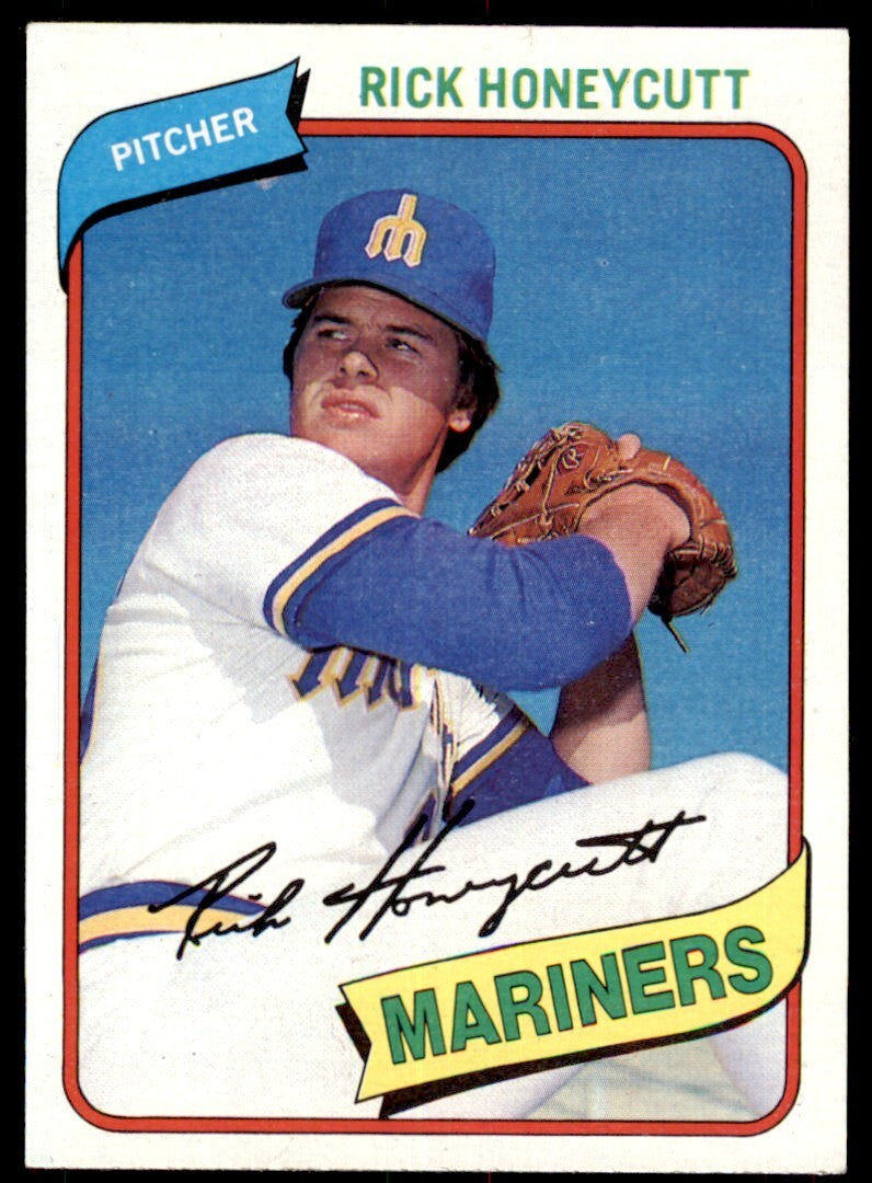 1980 TOPPS RICK HONEYCUTT . SEATTLE MARINERS #307
