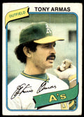 1980 TOPPS TONY ARMAS . OAKLAND ATHLETICS #391