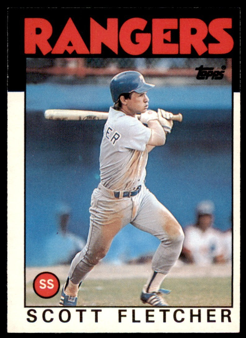 1986 TOPPS TRADED SCOTT FLETCHER . TEXAS RANGERS #36T