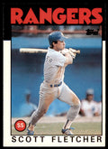 1986 TOPPS TRADED SCOTT FLETCHER . TEXAS RANGERS #36T