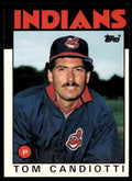 1986 TOPPS TRADED TOM CANDIOTTI . CLEVELAND INDIANS #18T