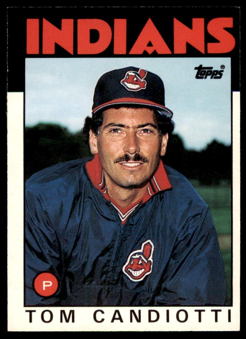 1986 TOPPS TRADED TOM CANDIOTTI . CLEVELAND INDIANS #18T