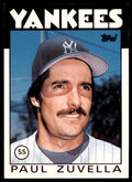 1986 TOPPS TRADED PAUL ZUVELLA . NEW YORK YANKEES #131T