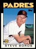 1986 TOPPS TRADED STEVE BOROS . SAN DIEGO PADRES #15T