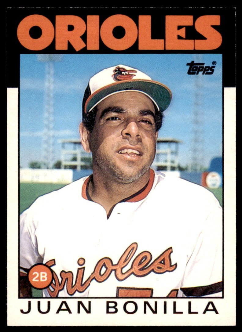 1986 TOPPS TRADED JUAN BONILLA . BALTIMORE ORIOLES #13T