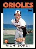 1986 TOPPS TRADED RICH BORDI . BALTIMORE ORIOLES #14T