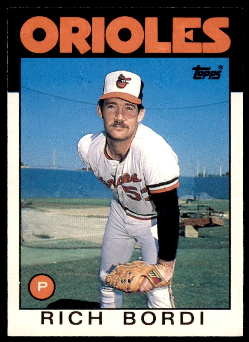 1986 TOPPS TRADED RICH BORDI . BALTIMORE ORIOLES #14T