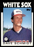 1986 TOPPS TRADED DAVE SCHMIDT . CHICAGO WHITE SOX #99T