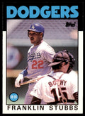 1986 TOPPS TRADED FRANKLIN STUBBS . LOS ANGELES DODGERS #105T