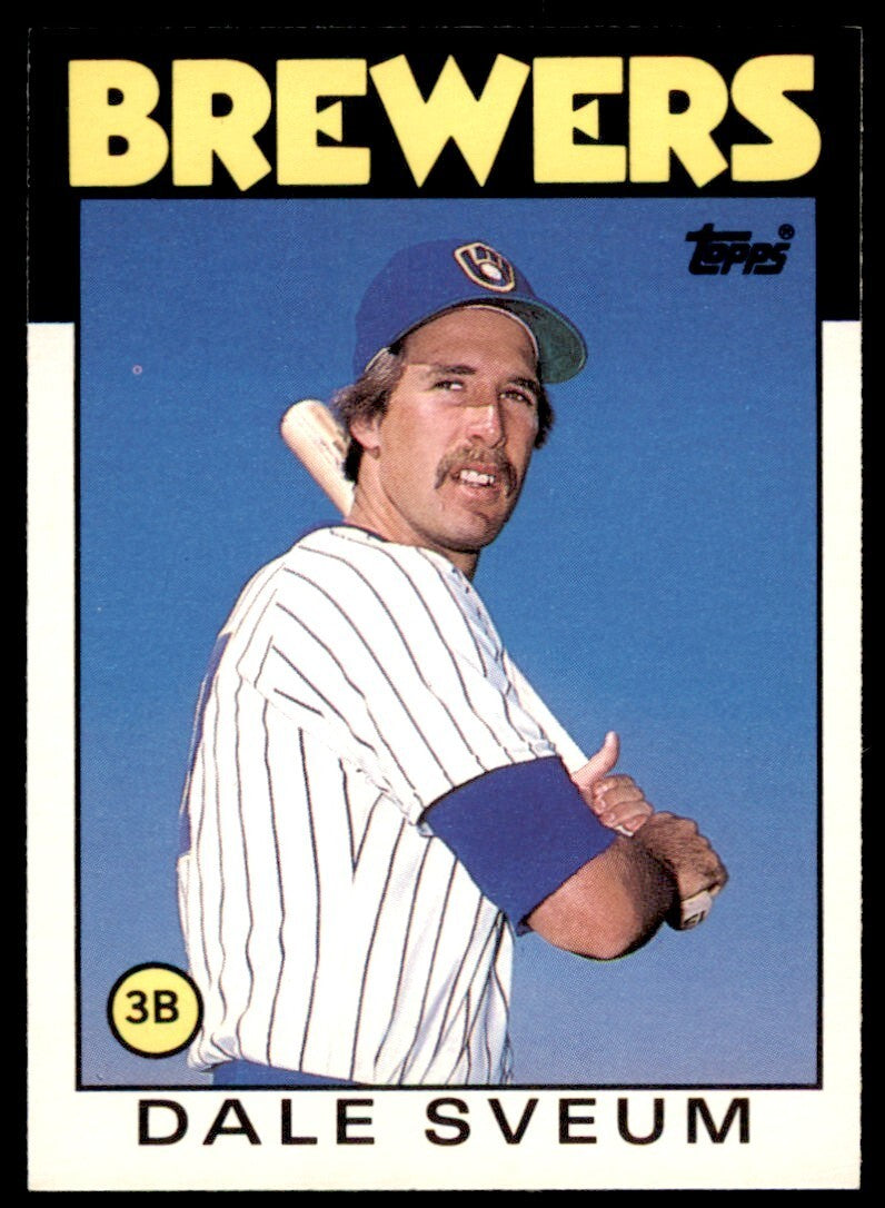 1986 TOPPS TRADED DALE SVEUM . MILWAUKEE BREWERS #106T