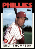 1986 TOPPS TRADED MILT THOMPSON . PHILADELPHIA PHILLIES #112T