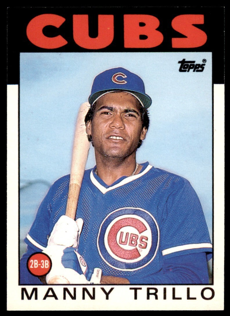 1986 TOPPS TRADED MANNY TRILLO . CHICAGO CUBS #117T