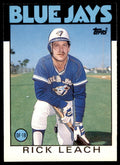 1986 TOPPS TRADED RICK LEACH . TORONTO BLUE JAYS #63T