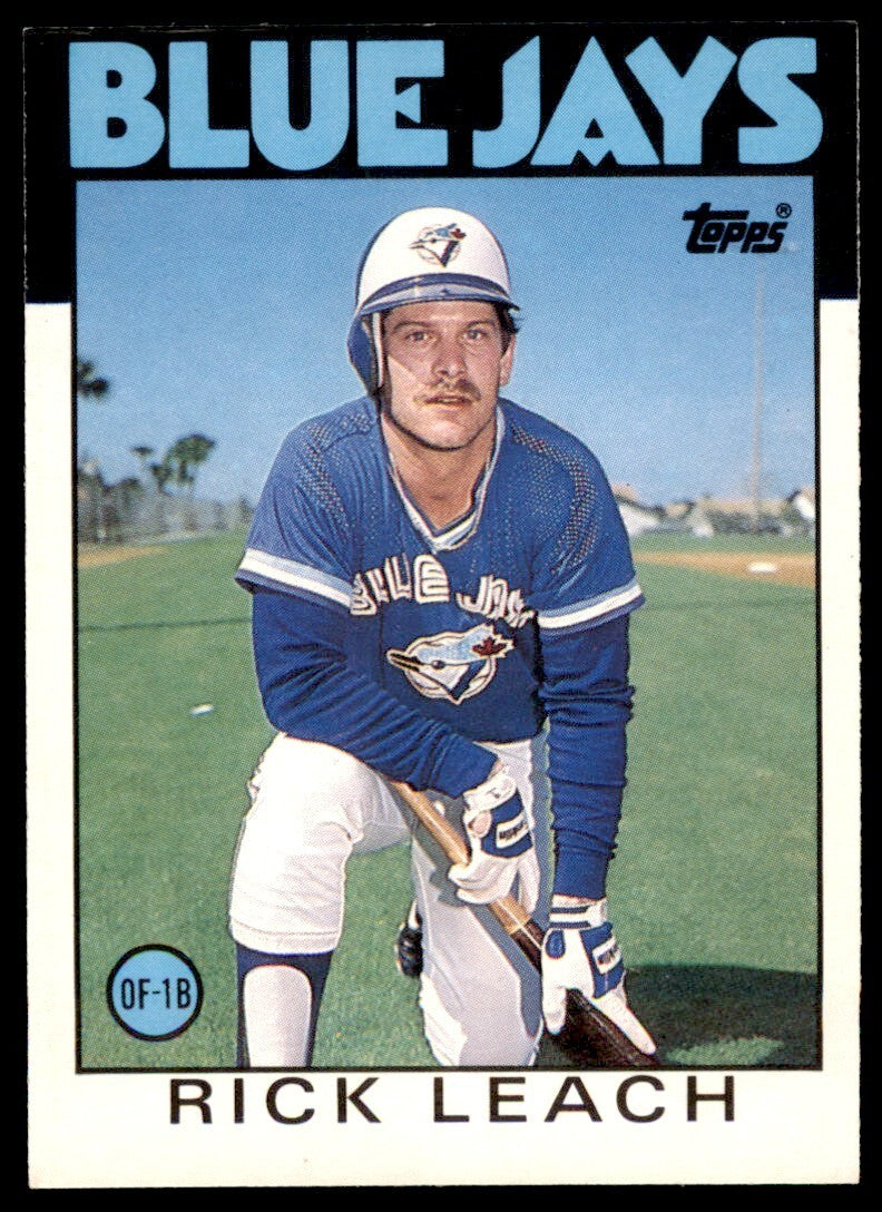 1986 TOPPS TRADED RICK LEACH . TORONTO BLUE JAYS #63T