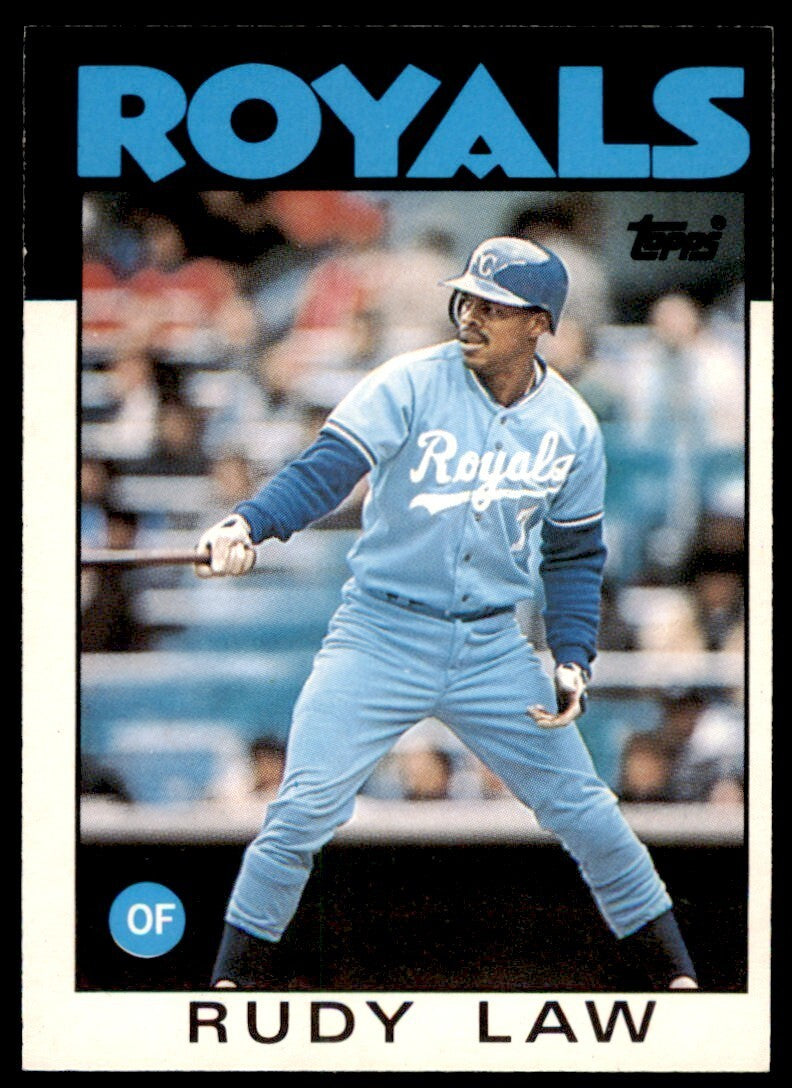 1986 TOPPS TRADED RUDY LAW . KANSAS CITY ROYALS #62T