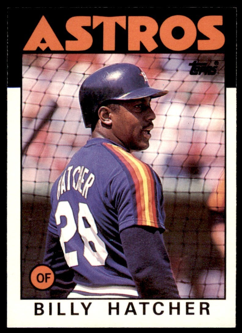 1986 TOPPS TRADED BILLY HATCHER . HOUSTON ASTROS #45T