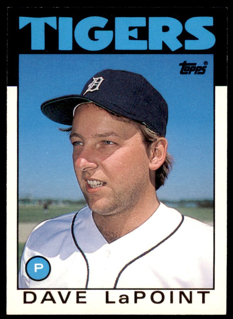 1986 TOPPS TRADED DAVE LAPOINT . DETROIT TIGERS #61T
