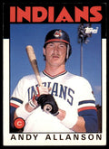 1986 TOPPS TRADED ANDY ALLANSON . CLEVELAND INDIANS #1T