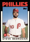 1986 TOPPS TRADED STEVE BEDROSIAN . PHILADELPHIA PHILLIES #7T