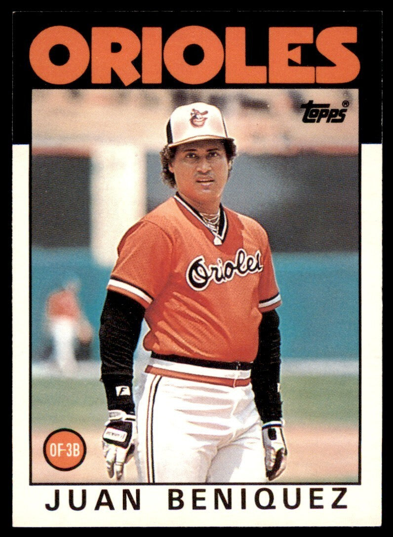 1986 TOPPS TRADED JUAN BENIQUEZ . BALTIMORE ORIOLES #8T
