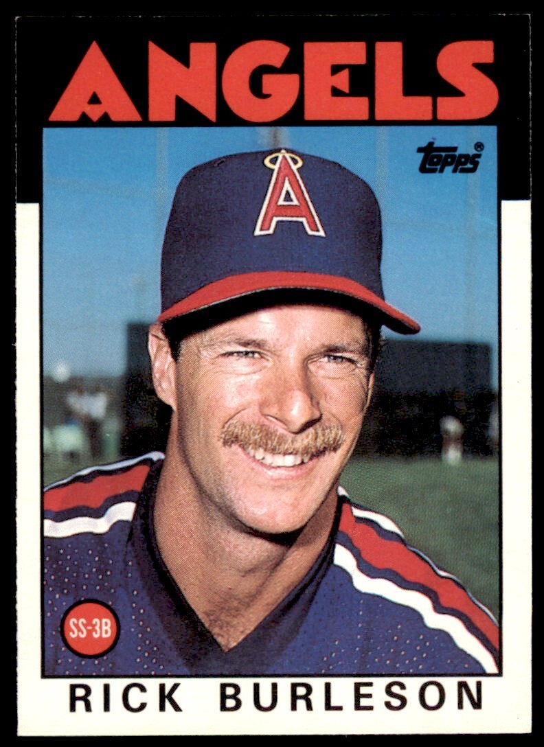 1986 TOPPS TRADED RICK BURLESON . CALIFORNIA ANGELS #16T