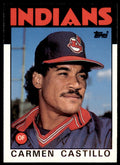 1986 TOPPS TRADED CARMEN CASTILLO . CLEVELAND INDIANS #21T