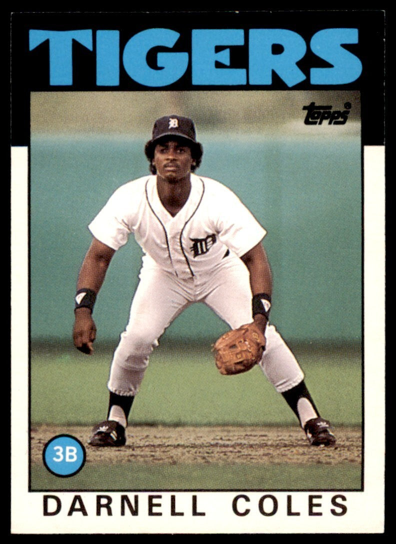 1986 TOPPS TRADED DARNELL COLES . DETROIT TIGERS #26T