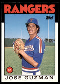 1986 TOPPS TRADED JOSE GUZMAN . TEXAS RANGERS #43T