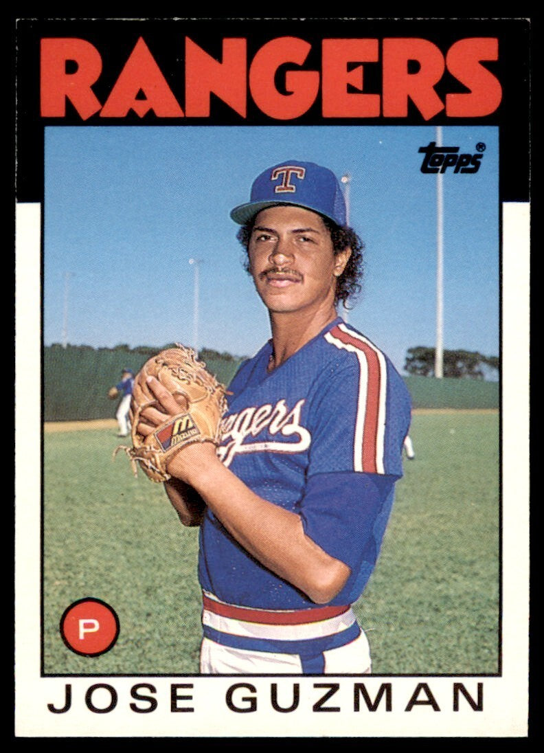 1986 TOPPS TRADED JOSE GUZMAN . TEXAS RANGERS #43T