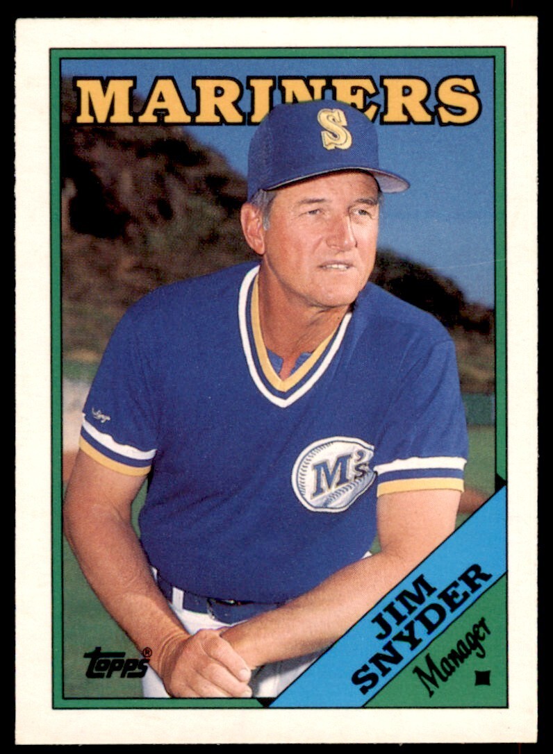 1988 TOPPS TRADED JIM SNYDER . SEATTLE MARINERS #112T