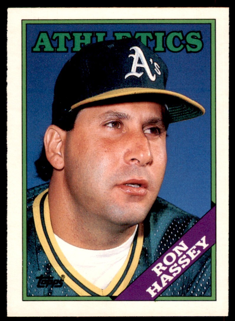 1988 TOPPS TRADED RON HASSEY . OAKLAND ATHLETICS #46T