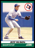 1991 SCORE 100 RISING STARS JEFF HUSON . TEXAS RANGERS #18