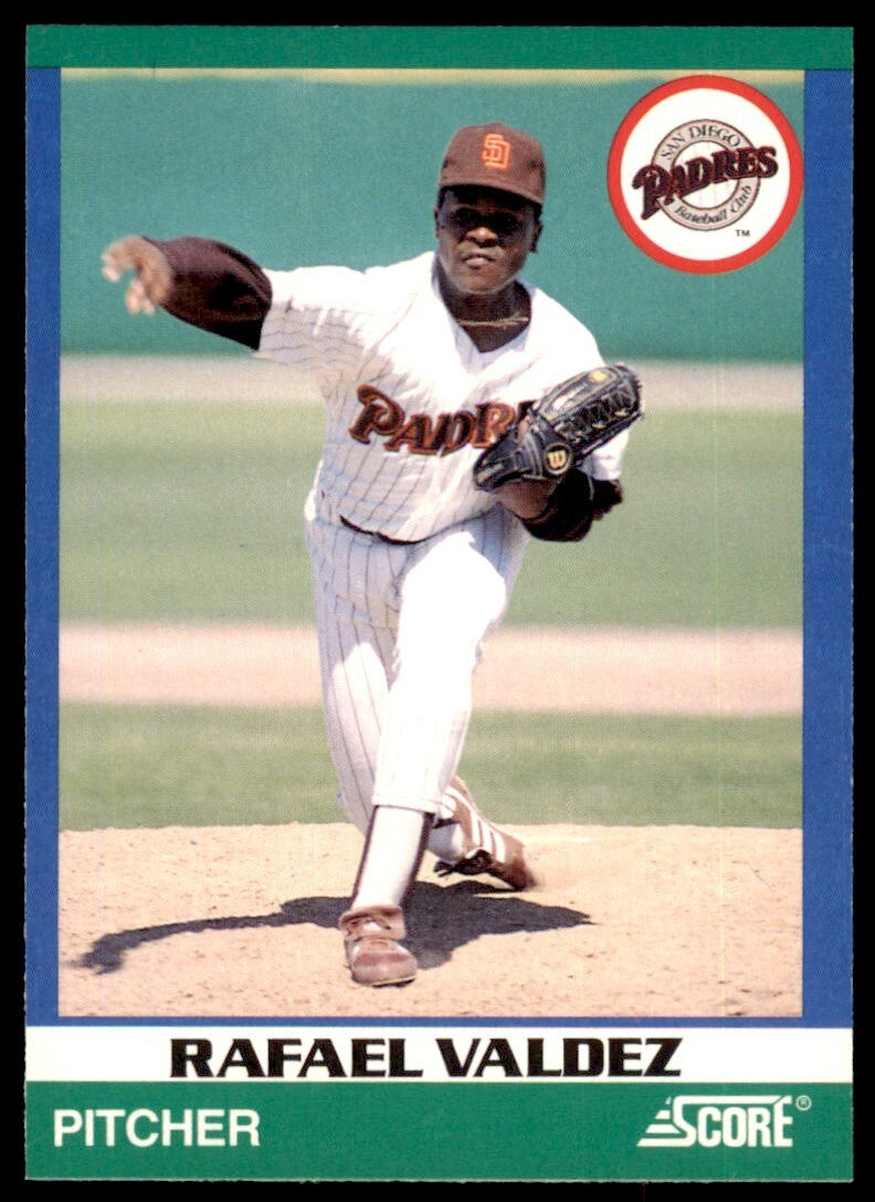 1991 SCORE 100 RISING STARS RAFAEL VALDEZ . SAN DIEGO PADRES #31