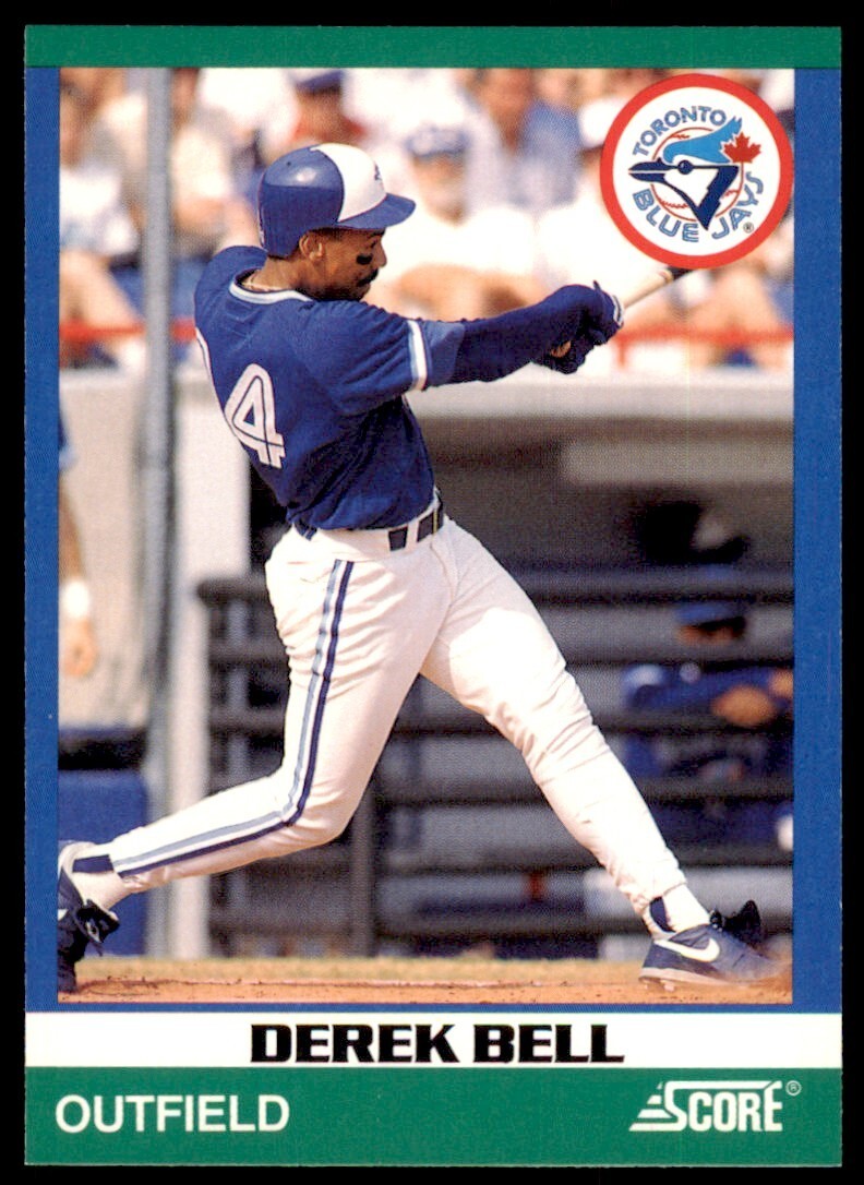 1991 SCORE 100 RISING STARS DEREK BELL . TORONTO BLUE JAYS #32