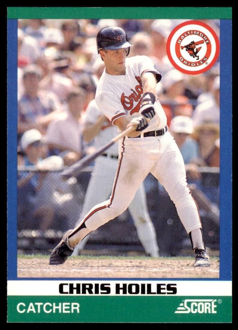 1991 SCORE 100 RISING STARS CHRIS HOILES . BALTIMORE ORIOLES #34