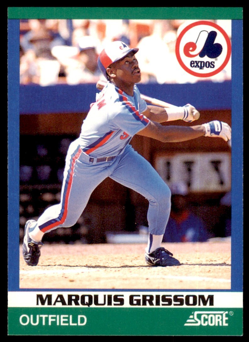 1991 SCORE 100 RISING STARS MARQUIS GRISSOM . MONTREAL EXPOS #38
