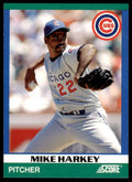 1991 SCORE 100 RISING STARS MIKE HARKEY . CHICAGO CUBS #63