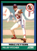 1991 SCORE 100 RISING STARS MIKE FETTERS . CALIFORNIA ANGELS #74