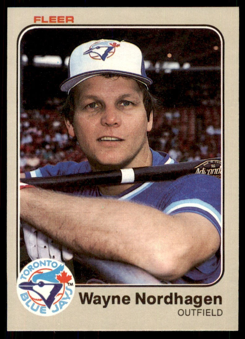1983 FLEER WAYNE NORDHAGEN . TORONTO BLUE JAYS #438
