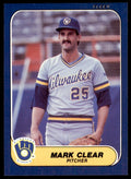 1986 FLEER UPDATE MARK CLEAR MILWAUKEE BREWERS #U-26