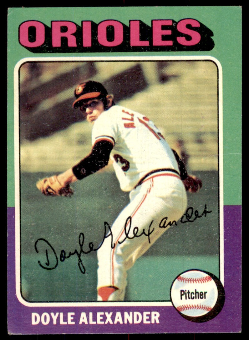 1975 TOPPS DOYLE ALEXANDER BALTIMORE ORIOLES #491