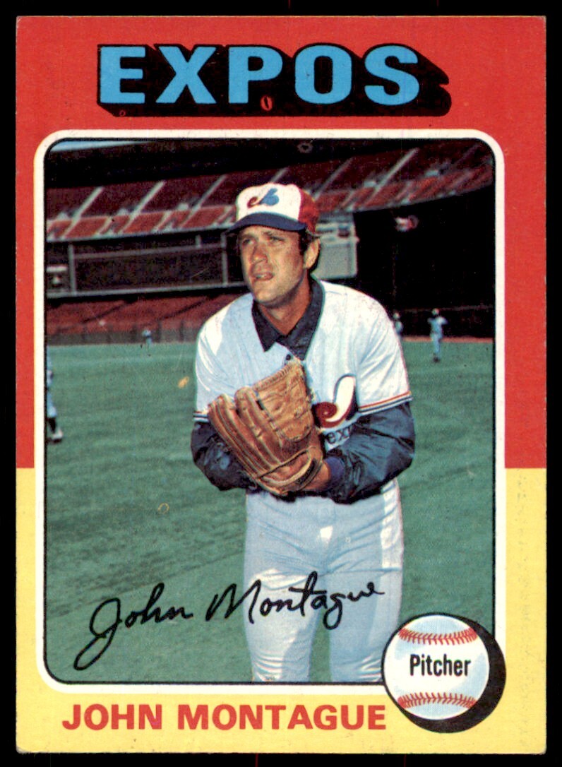 1975 TOPPS JOHN MONTAGUE. MONTREAL EXPOS #405